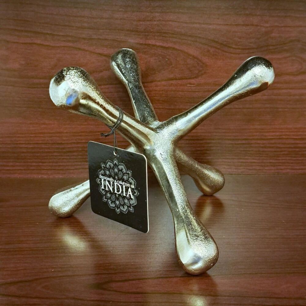 NEW India Abstract Decorative Accent Silver Tone Metal